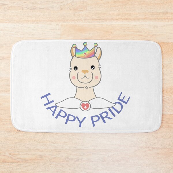 Item preview, Happy Pride Cute Alpaca with Rainbow Crown designed and sold by SulariTDsign.