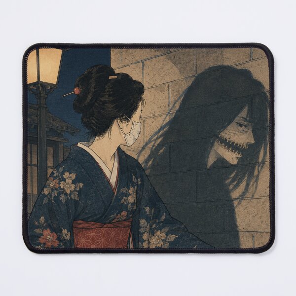 Item preview, Kuchisake-onna's Mask - Vintage Japanese Horror Ukiyo-e Woodblock  designed and sold by bapupa.