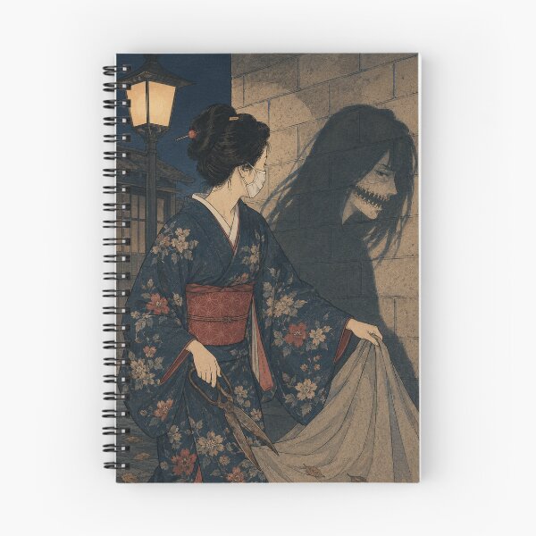 Item preview, Kuchisake-onna's Mask - Vintage Japanese Horror Ukiyo-e Woodblock  designed and sold by bapupa.