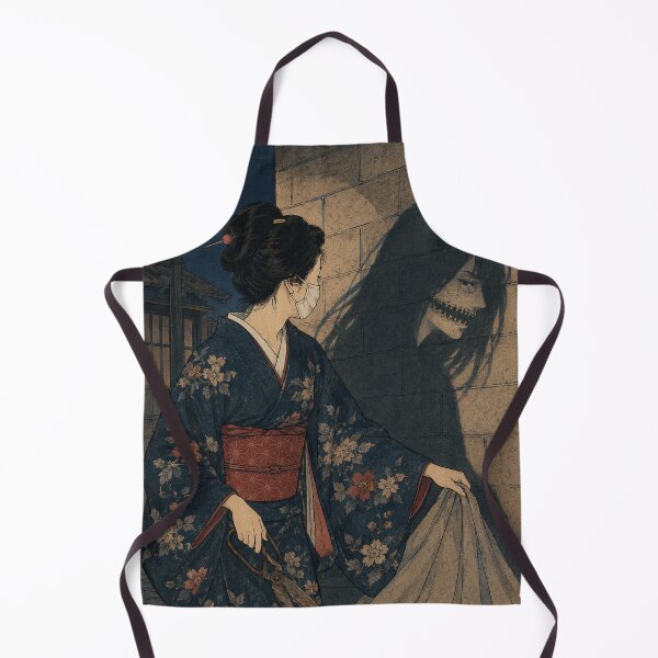 Item preview, Kuchisake-onna's Mask - Vintage Japanese Horror Ukiyo-e Woodblock  designed and sold by bapupa.