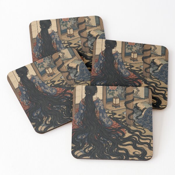 Item preview, Kurohairi's Loom - Vintage Japanese Horror Ukiyo-e Woodblock  designed and sold by bapupa.