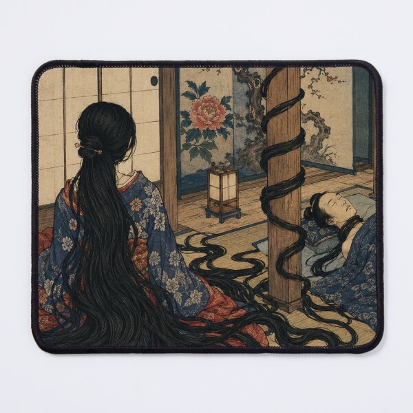 Item preview, Kurohairi's Loom - Vintage Japanese Horror Ukiyo-e Woodblock  designed and sold by bapupa.