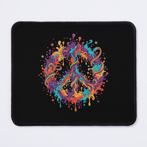 Item preview, trippy festival hippie tie dye peace sign designed and sold by LuminOrb.
