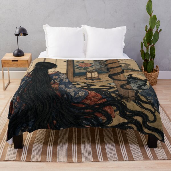 Item preview, Kurohairi's Loom - Vintage Japanese Horror Ukiyo-e Woodblock  designed and sold by bapupa.