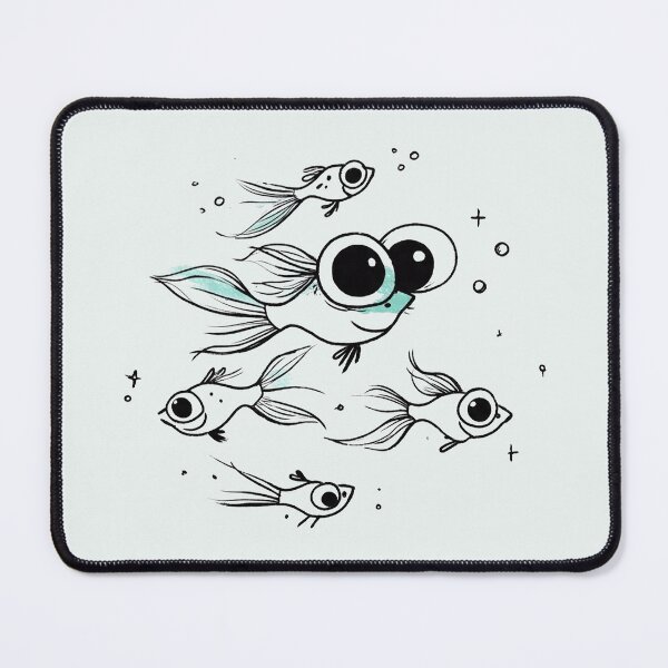 Item preview, Cute Big Eyed Fish Illustration Minimalist Art designed and sold by PixelQ.