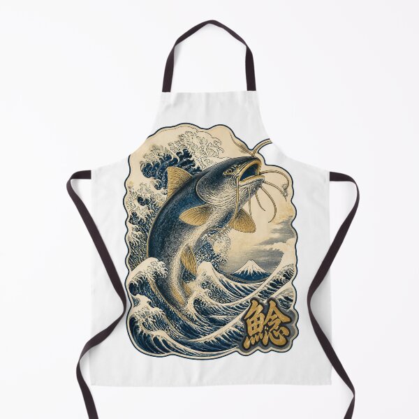 Item preview, Namazu Catfish and Great Wave – Japanese Ukiyo-e Ocean Art Inspired by Mount Fuji designed and sold by kaxymax.