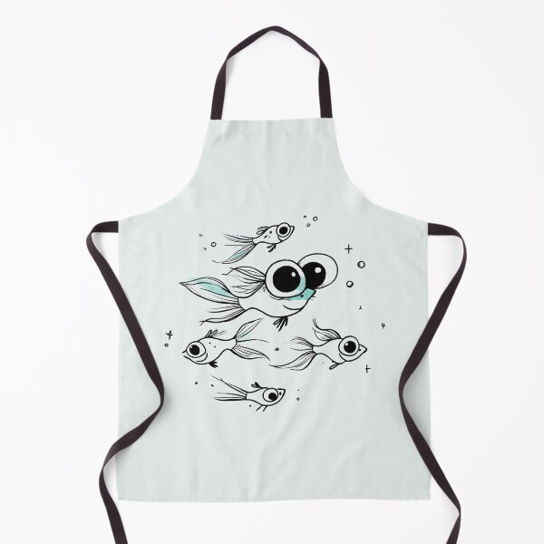 Item preview, Cute Big Eyed Fish Illustration Minimalist Art designed and sold by PixelQ.