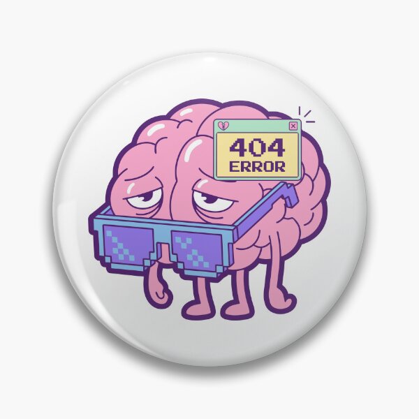 Item preview, My Brain Is 404 Coded Funny Brain Rot Meme Sticker designed and sold by Lestari Studio.