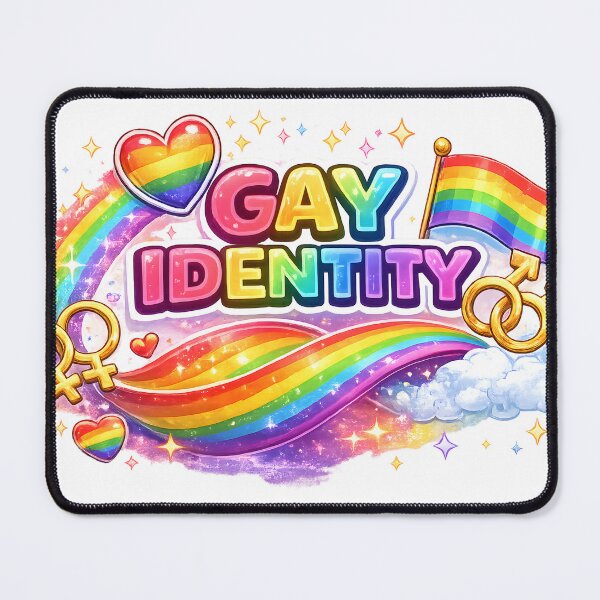 Item preview, Vibrant Gay Identity Pride – Rainbow Watercolor & Gold Symbol Art designed and sold by COOLJJ.