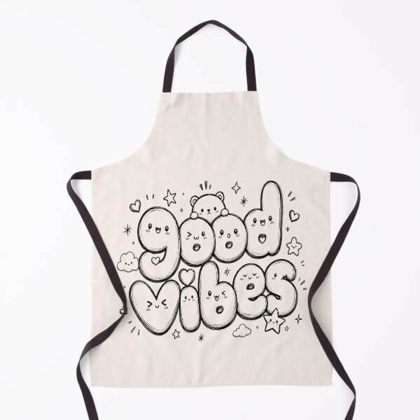 Item preview, Good Vibes Cute Chibi Typography | Kawaii Doodle Lettering Design designed and sold by J&J's Creation.