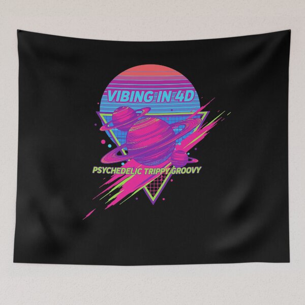 Item preview, Vibing In 4D Trippy Groovy Rave Techno designed and sold by LuminOrb.