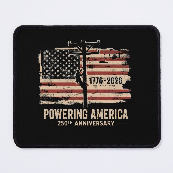 Item preview, America 250th Anniversary Lineman Powering USA 1776 4th July T-Shirt designed and sold by TeeArtWorld.