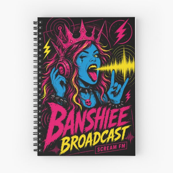 Item preview, Banshee Broadcast - Neon Pop Punk DJ Demon Girl designed and sold by FocusedPatterns.