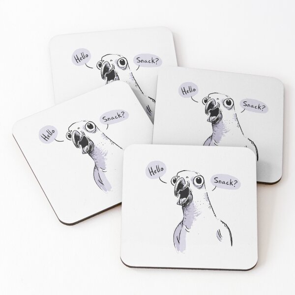 Item preview, Funny Parrot Says Hello Snack Bird Lover Gift designed and sold by PixelQ.