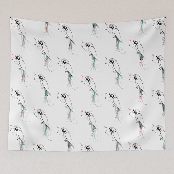 Item preview, Minimalist Parrot Art Eccentric Name Pride designed and sold by PixelQ.