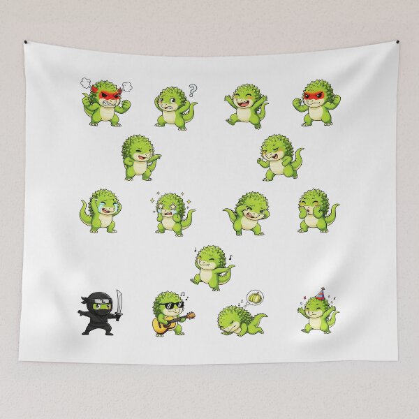 Item preview, Cute Ankylosaurus Dinosaur Sticker Pack Emojis designed and sold by RamyGallery.