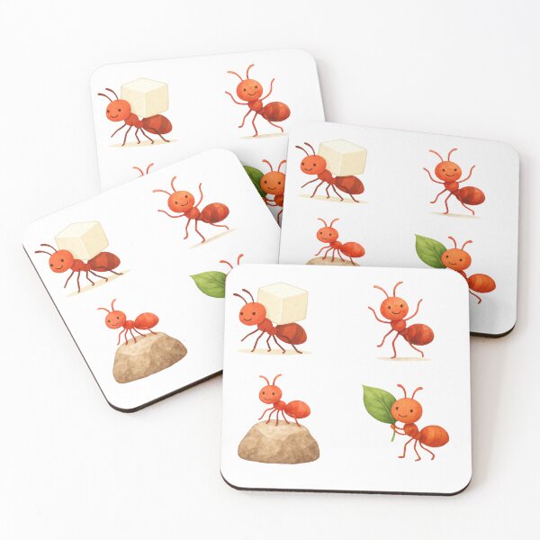 Item preview, Cute Red Ant Watercolor Sticker Pack – Adorable Tiny Bug Aesthetic Set designed and sold by BeaMiciaDoodles.