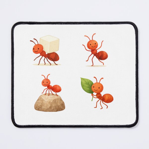 Item preview, Cute Red Ant Watercolor Sticker Pack – Adorable Tiny Bug Aesthetic Set designed and sold by BeaMiciaDoodles.