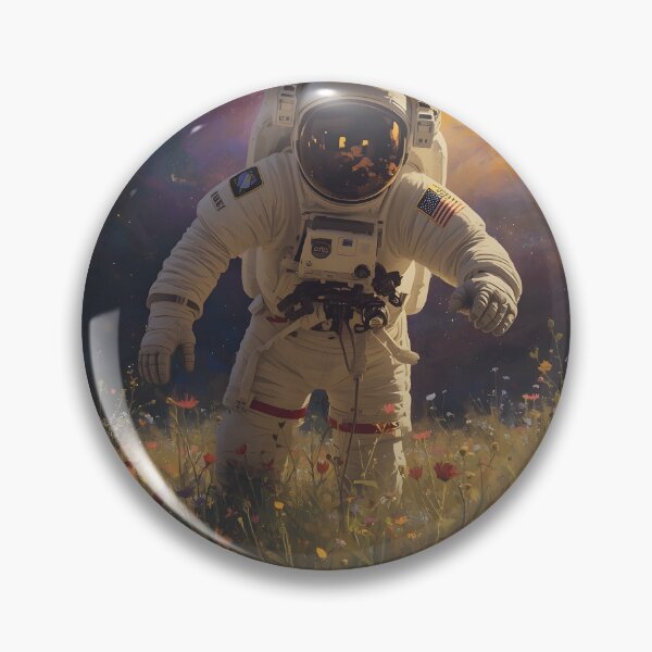 Item preview, Astronaut Flower Field Print designed and sold by MAWOdesign.