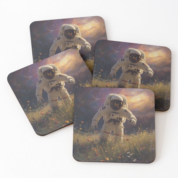 Item preview, Astronaut Flower Field Print designed and sold by MAWOdesign.