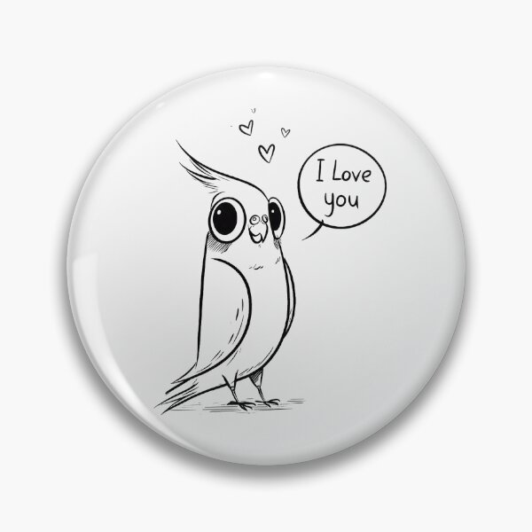 Item preview, I Love You Cockatiel Bird Art designed and sold by PixelQ.