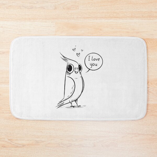 Item preview, I Love You Cockatiel Bird Art designed and sold by PixelQ.