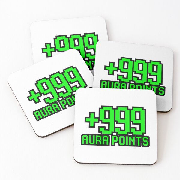 Item preview, +999 Aura Points Retro Pixel Gaming Meme Sticker designed and sold by Lestari Studio.