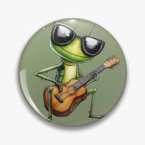 Item preview, Cool Grasshopper Guitar Player designed and sold by dharanna.