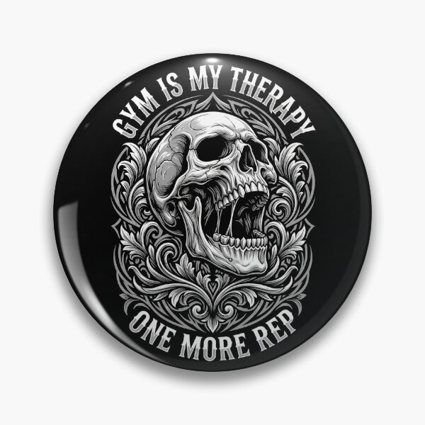 Item preview, Gym Is My Therapy Vintage Gothic Skull Typography designed and sold by mazyoy.