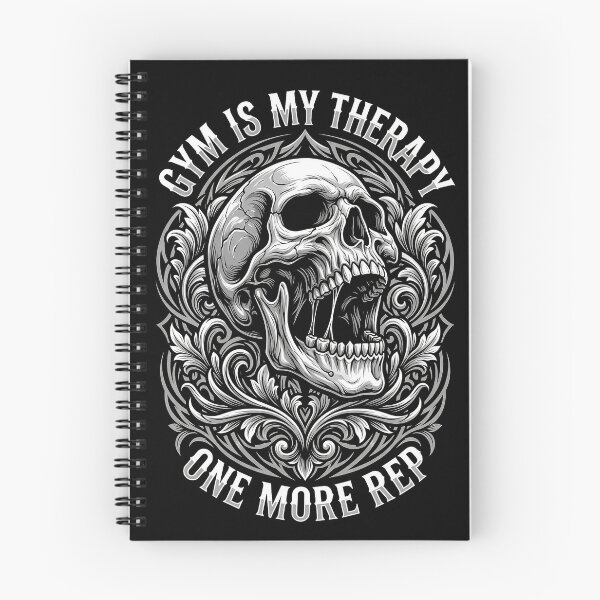 Item preview, Gym Is My Therapy Vintage Gothic Skull Typography designed and sold by mazyoy.