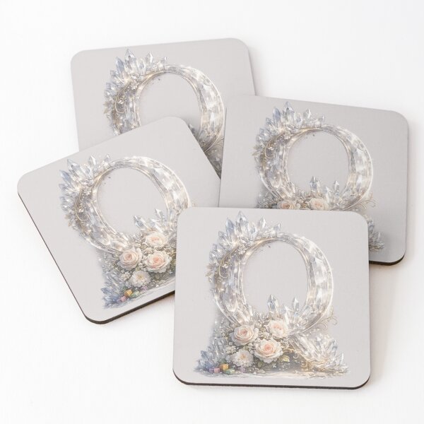 Item preview, Letter Q Crystal Rose Quartz Sparkle Luxury Monogram Gift designed and sold by irfanshikh.