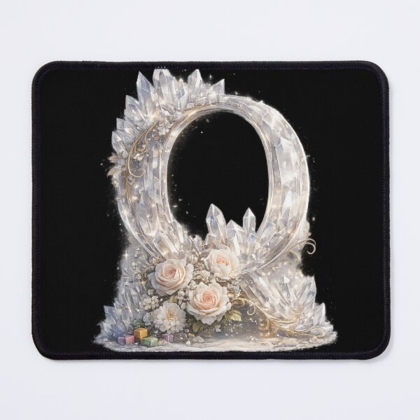 Item preview, Letter Q Crystal Rose Quartz Sparkle Luxury Monogram Gift designed and sold by irfanshikh.