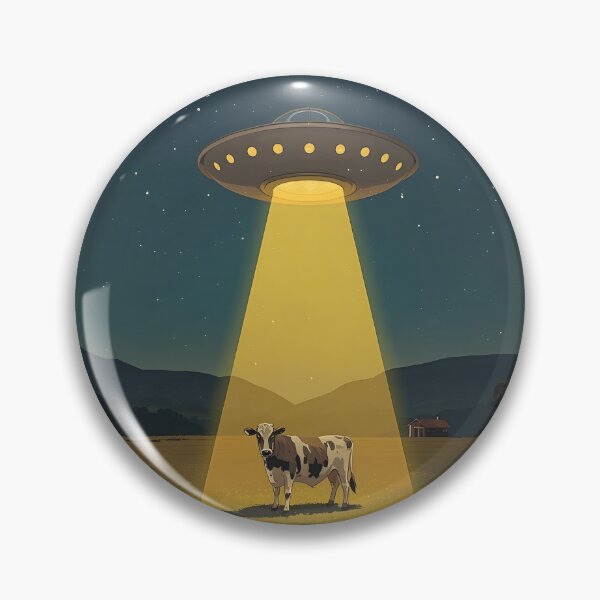 Item preview, UFO Cow Abduction Print designed and sold by MAWOdesign.