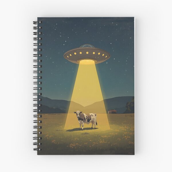 Item preview, UFO Cow Abduction Print designed and sold by MAWOdesign.