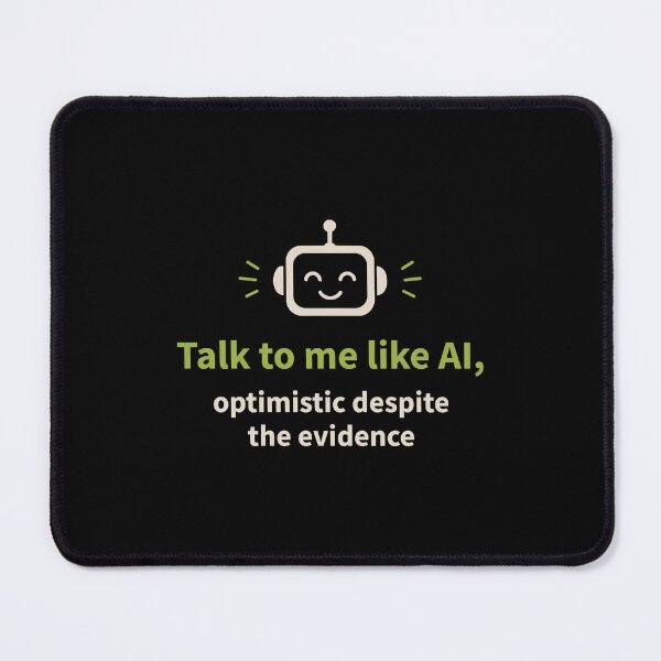 Item preview, Talk to me like AI, Optimistic Despite the Evidence designed and sold by AntiqueImages.