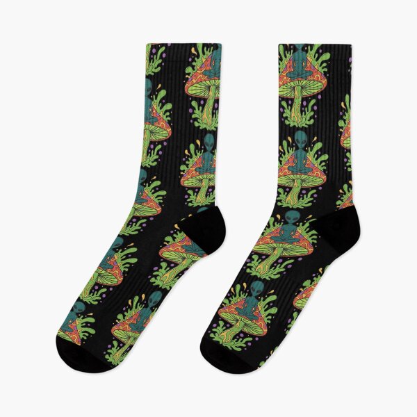 Aperçu de l'œuvre festival psychédélique hippie champignons tie-dye créée et vendue par LuminOrb.
