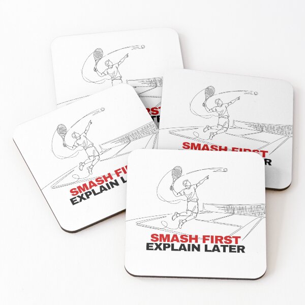Item preview, Smash First, Explain Later (Tennis) designed and sold by RunningWhiskers.