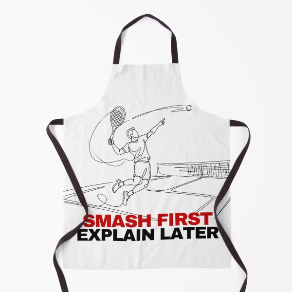 Item preview, Smash First, Explain Later (Tennis) designed and sold by RunningWhiskers.