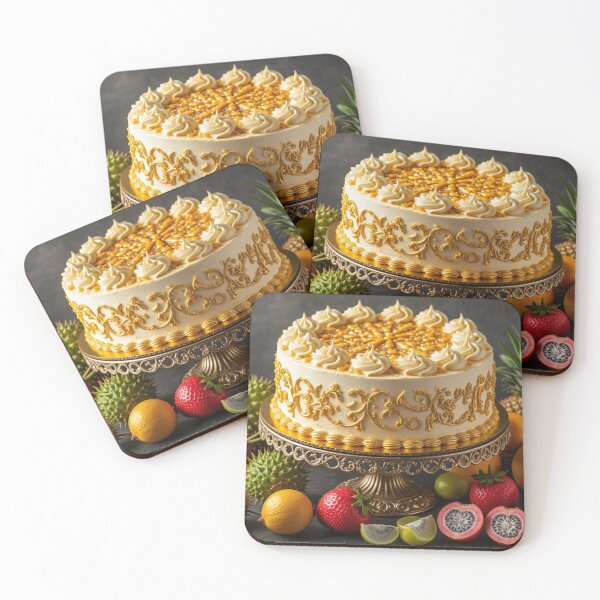 Item preview, Beautiful Starfruit Cake with Exotic Fruits designed and sold by Uniqueartai.