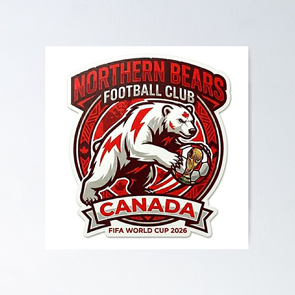 Item preview, Canada Soccer Polar Bear World Cup 2026 Sticker designed and sold by topprinting.