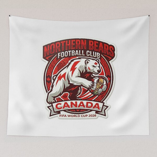 Item preview, Canada Soccer Polar Bear World Cup 2026 Sticker designed and sold by topprinting.
