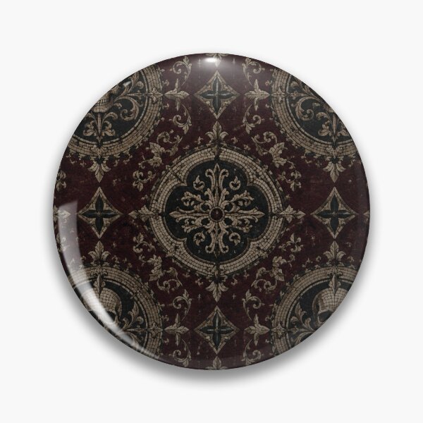 Item preview, Gothic Mosaic Skull & Baroque Damask Pattern – Dark Academia & Victorian Home Decor designed and sold by cabuks.