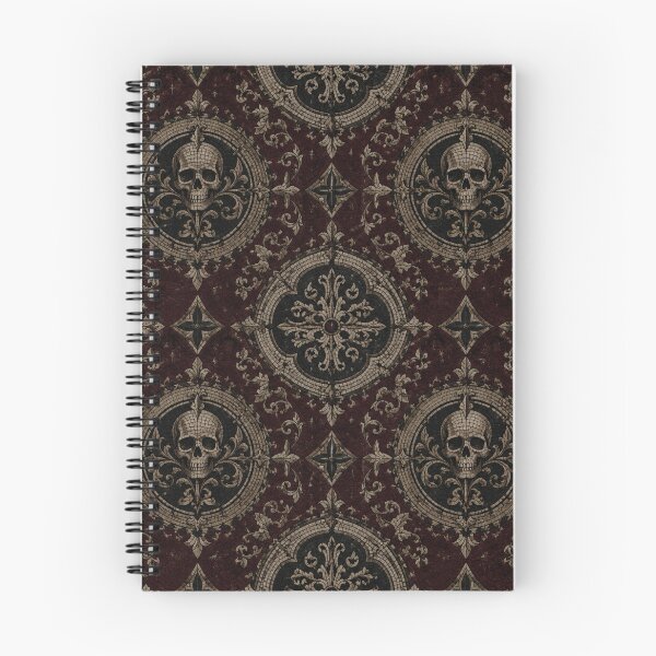 Item preview, Gothic Mosaic Skull & Baroque Damask Pattern – Dark Academia & Victorian Home Decor designed and sold by cabuks.