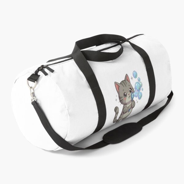 Item preview, Cute Grey Cat Blowing Bubbles designed and sold by Ella_Sketch.