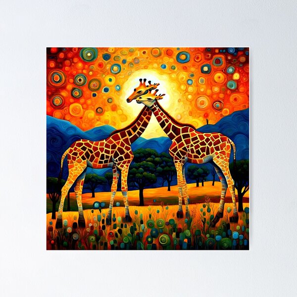 Item preview, Giraffes in love designed and sold by George Hutton Hunter.