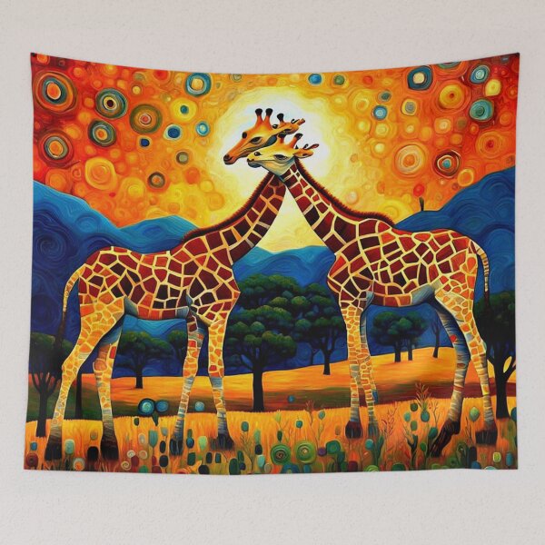 Item preview, Giraffes in love designed and sold by George Hutton Hunter.