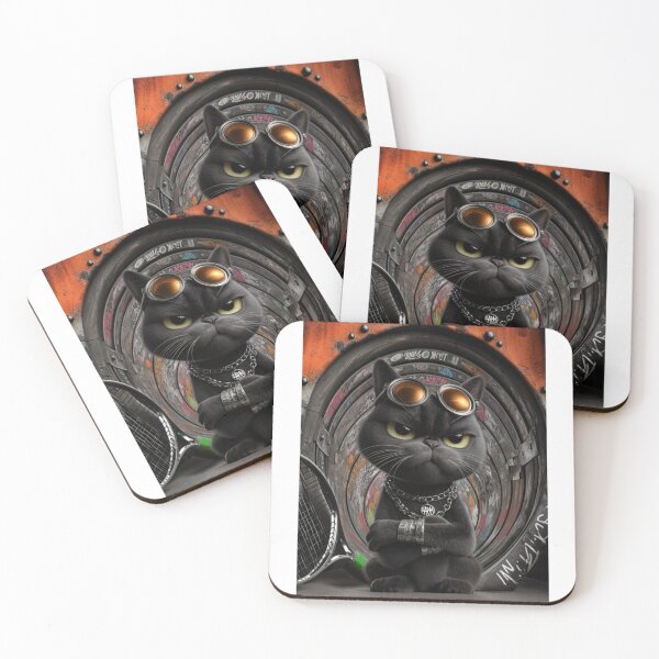 Item preview, Black Street Cat | Urban Graffiti Cat Art designed and sold by ArtJI.