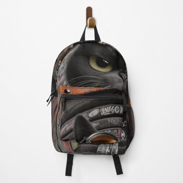Item preview, Black Street Cat | Urban Graffiti Cat Art designed and sold by ArtJI.