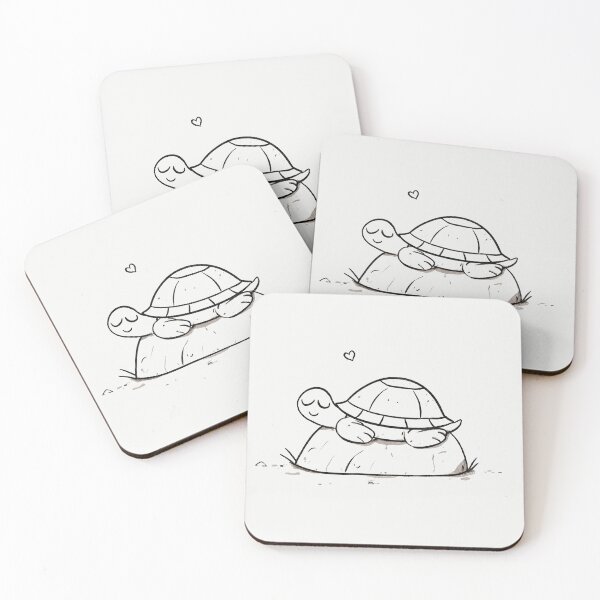 Item preview, Cute Happy Turtle Art Positive Vibes designed and sold by PixelQ.