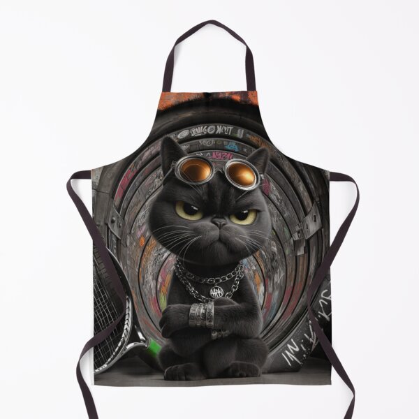 Item preview, Black Street Cat | Urban Graffiti Cat Art designed and sold by ArtJI.